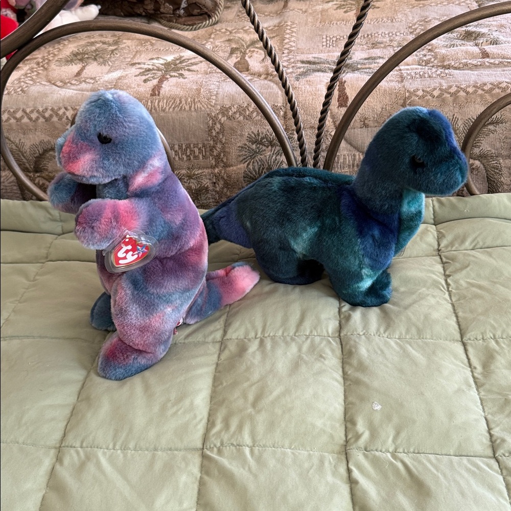 Ty vintage Beanie Buddies dinosaurs - Picture 2 of 2